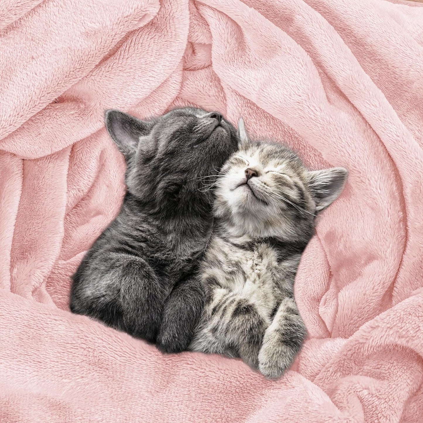 Utopia Bedding Fleece Blanket - Luxury Soft Pink Microfiber | Full Size 90x84 Inch, 300GSM Anti-Static