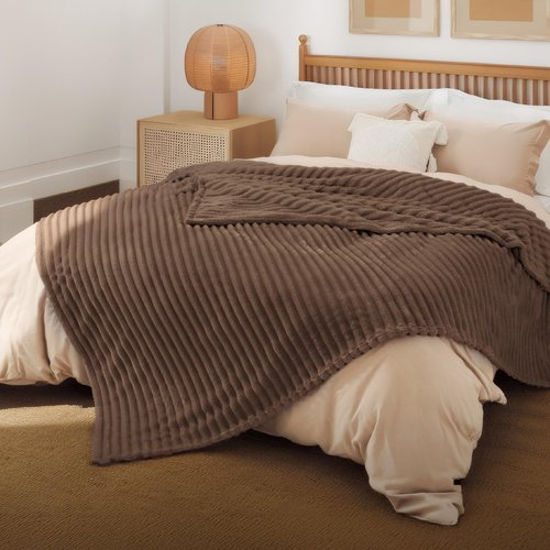 Bedsure GentleSoft Brown Fleece Blanket for Couch - Cozy Soft Blankets for Women, Cute Small Throws for Girls, 108x90 Inches