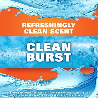 Hefty Ultra Strong 13 Gallon Trash Bags - Drawstring Closure & Odor Control | 40 Count, Clean Burst Scent