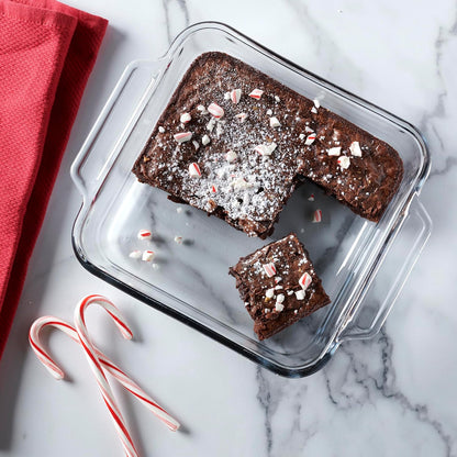 Anchor Hocking Cake Dish Set - 3 Quart Tempered Glass Baking Dish for Even Baking | Oven & Microwave Safe