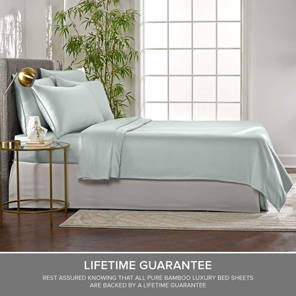 Pure Bamboo Twin XL Sheets - Luxuriously Soft & Cooling 100% Organic Viscose Bed Sheet Set | Sea Glass Color