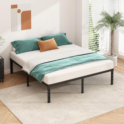 HLIPHA Metal Platform Bed Frame - 12-Inch Tall, Full Size, Heavy-Duty Support Slats, Easy Assembly - Black