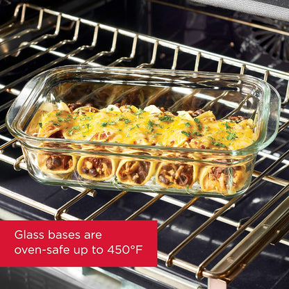 Rubbermaid Brilliance Glass Storage Containers - 8-Piece Set with Lids | Clear & Assorted Sizes