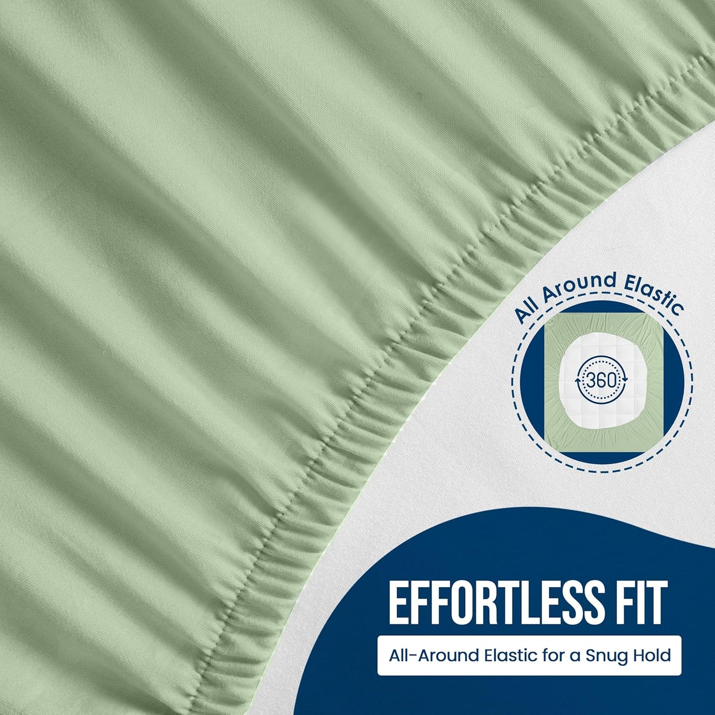 Utopia Bedding Waterproof King Size Mattress Protector - Premium 200 GSM Terry Cover, Soft & Breathable, Fitted with 17" Deep Pockets (Sage)