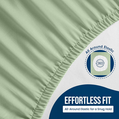 Utopia Bedding Waterproof King Size Mattress Protector - Premium 200 GSM Terry Cover, Soft & Breathable, Fitted with 17" Deep Pockets (Sage)