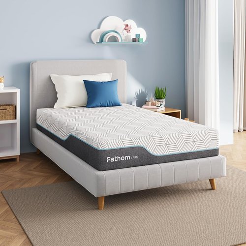 FATHOM Firm Twin Mattress - 6 Inch Memory Foam for Back Pain Relief | Cool Sleep with Gel Foam