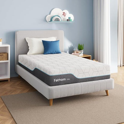 FATHOM Firm Twin Mattress - 6 Inch Memory Foam for Back Pain Relief | Cool Sleep with Gel Foam