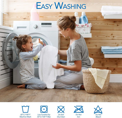 PlushDeluxe Premium Viscose Mattress Protector - Waterproof & Ultra Soft Cal-King Size Cover 72x84 Inches