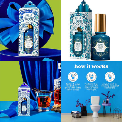 Poo-Pourri Toilet Spray Variety Pack - Spring Scents in 2 Oz | Maple Pumpkin & Balsam