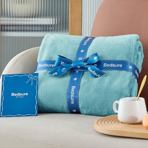 Bedsure GentleSoft Fleece King Size Blankets for Bed River Blue - Soft Lightweight Plush Cozy Fuzzy Luxury Microfiber, 108x90 inches
