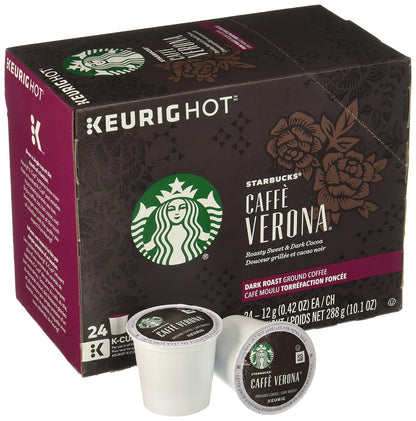 Starbucks K-Cup Coffee Pods - Dark Roast Caffè Verona for Keurig - 100% Arabica - 96 Pods Total