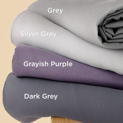Bedsure Duvet Cover with Fitted Sheet Twin/Twin XL - Deep Pocket, Hotel Luxury Soft Double Brushed Bedding Set with Zipper Closure, 1 Duvet Cover, 1 Fitted Sheet, 1 Pillow Shams, NO Comforter, Grey