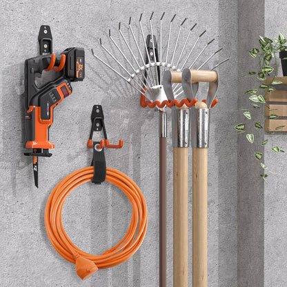 Nacial Heavy-Duty Garage Hooks - 16 Pack Utility Steel Wall Mount Storage for Bikes, Ladders & Tools