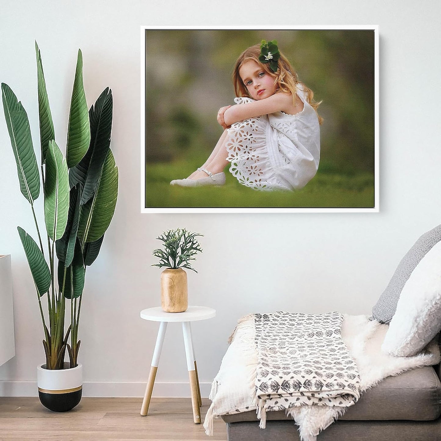 P&L ART - Personalized Custom Canvas Prints | Transform Your Photos into Stunning Wall Art - 16x24" White