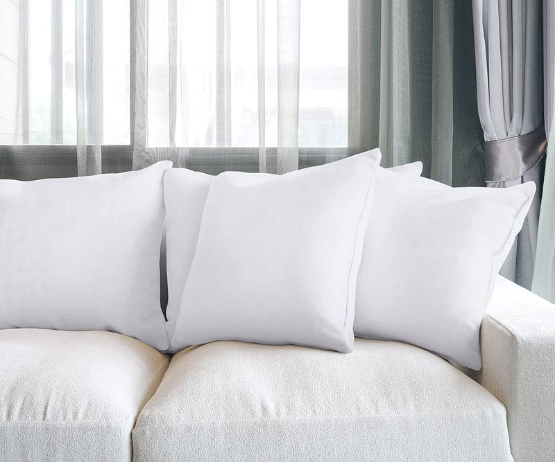 Utopia Bedding Throw Pillows (Set of 4, White) – 20 x 20 Inches Down Alternative Pillows for Bed, Sofa, and Couch - Fluffy Decorative Stuffer Pillow for Indoors & Outdoors