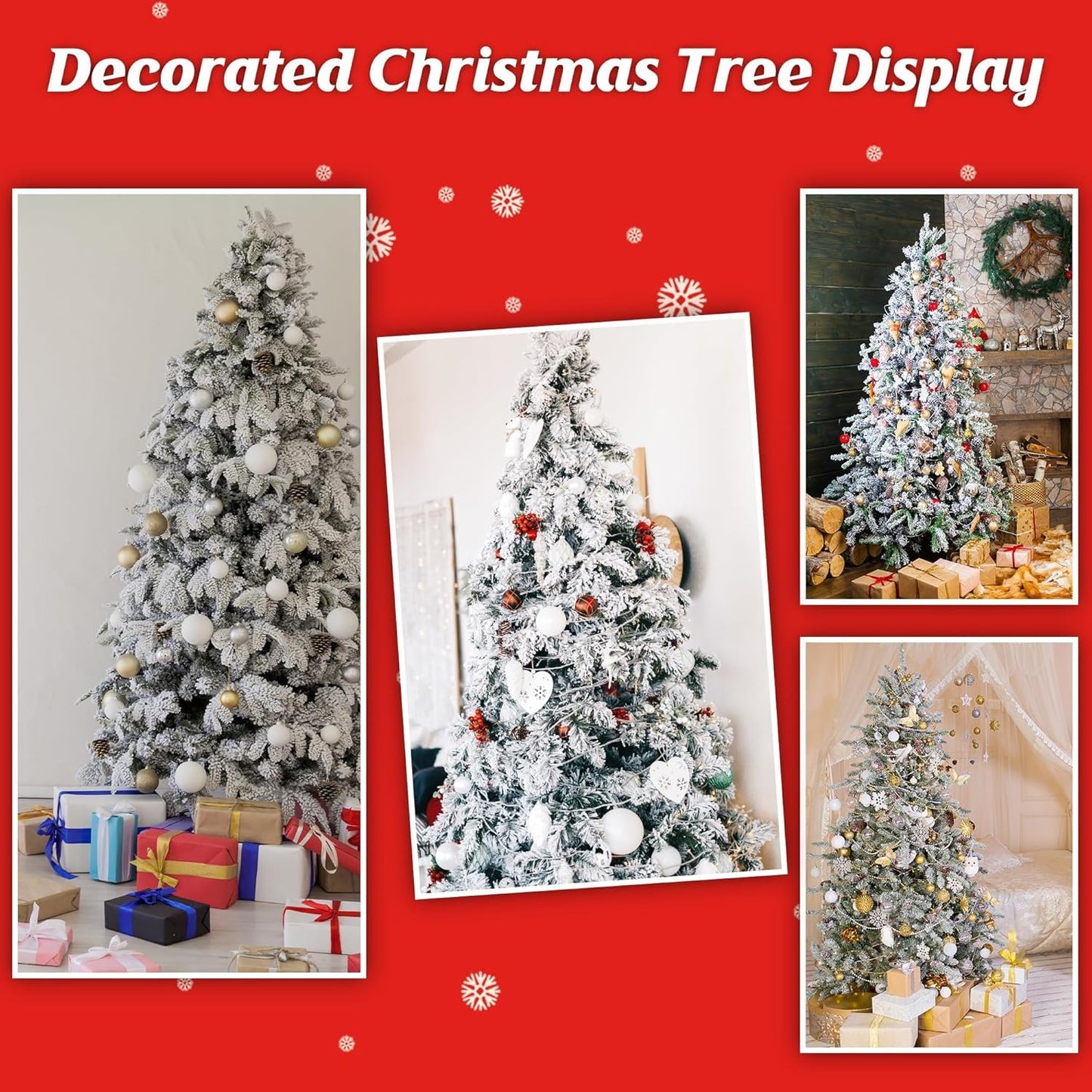 QZYL Christmas Tree Flocking Powder - 5Lbs Self-Adhesive Fake Snow for Holiday Decor | White Snow Flock