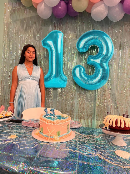 Skiennix 40-Inch Light Blue Number 9 Balloon - Perfect for Birthday Parties, Weddings & Graduations