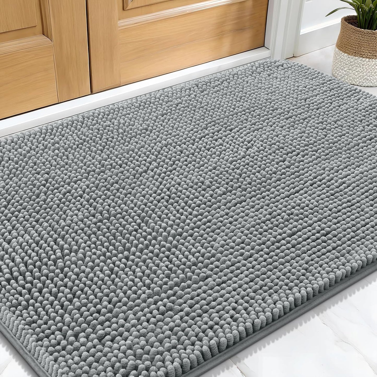 OLANLY Dog Door Mat Set - 3-Piece Bundle with 30x20 Size in Grey for Easy Cleaning & Durability