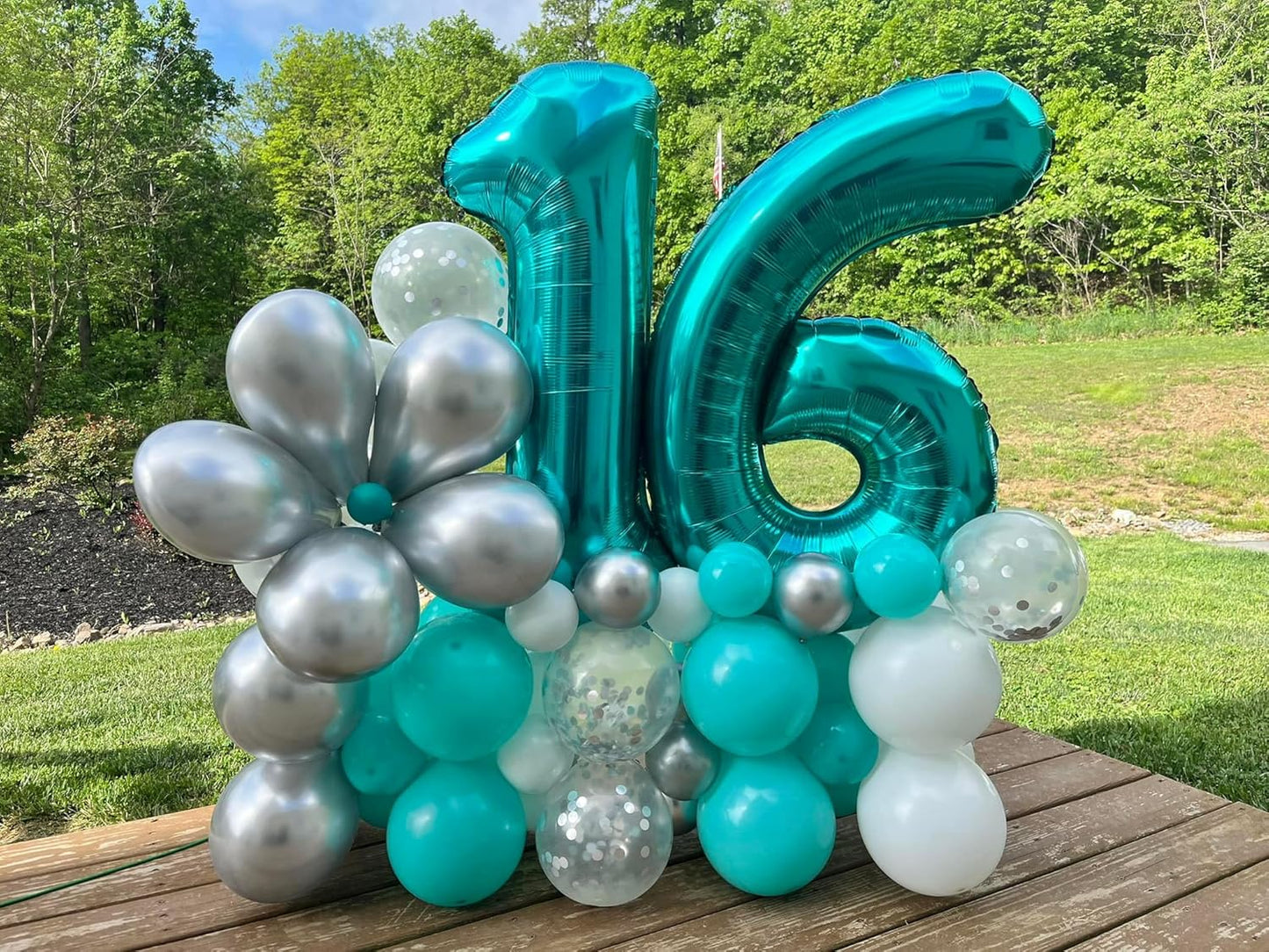 Number 4 Balloon by [Brand Name] - 40 Inch Light Blue Foil Balloon for 4th Birthday Party Decorations