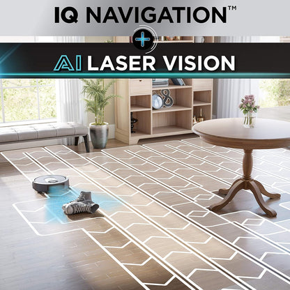 Shark AI Robot Vacuum - Smart Mapping & Scheduling | Pet Hair Pickup | Black/Silver (RV2001)