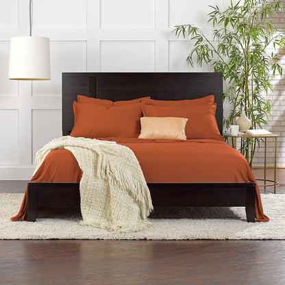Pure Bamboo King Sheets - Luxuriously Soft 100% Organic Viscose Bed Sheet Set | Cooling & Durable (King, Terracotta)
