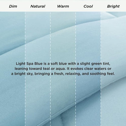 Bedsure Comforter Duvet Insert - Quilted Comforters Cal King Size, All Season Duvet, GentleSoft Down Alternative Bedding, with 8 Tabs, Gifts for Women/Men, Light Spa Blue, California King 96x102Inche