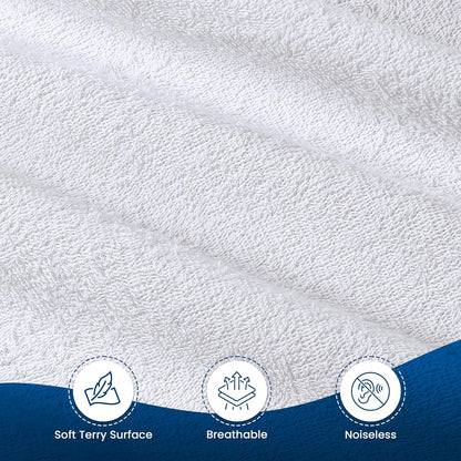 Utopia Bedding Queen Size Waterproof Mattress Protector - Premium 200 GSM Terry Cover | Soft & Breathable with Deep Pockets (White)