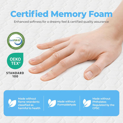 Neo Sleep King Cooling Gel Memory Foam Mattress - Medium Firm Pressure Relief | CertiPUR-US Certified, 10 Inch