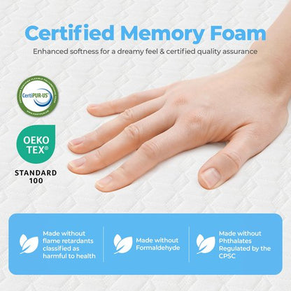 Neo Sleep 10 Inch Full Cooling Gel Memory Foam Medium Firm Mattress Cool Sleep Pressure Relief CertiPUR-US Certified Foam, Mattress-in-a-Box Kids and Adults No Fiberglass (Full, 10 in)
