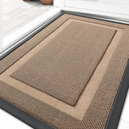 OLANLY Waterproof Front Door Mat - All-Season Indoor/Outdoor Doormat | Sturdy Natural Rubber, 29.5x17 Mocha