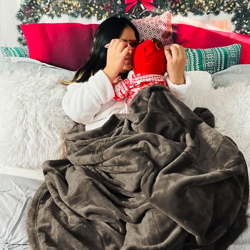 Bedsure GentleSoft Brown Fleece Blankets King Size - Bed Blanket Soft Lightweight Plush Cozy Fuzzy Luxury Microfiber, 108x90 inches