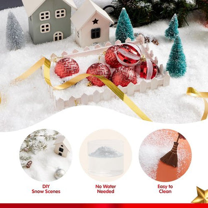 JOYIN 10 Oz Fake Snow | 2 Pack of Artificial Snowflakes for Christmas Tree & Holiday Decor