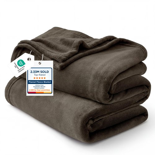 Bedsure GentleSoft Brown Fleece Blankets King Size - Bed Blanket Soft Lightweight Plush Cozy Fuzzy Luxury Microfiber, 108x90 inches