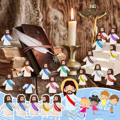 Bamamon Mini Jesus Figurines - 50 Pcs Easter Party Favors for Sunday School & Baptism Gifts