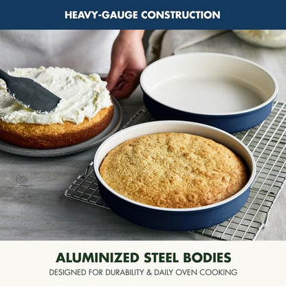 GreenPan Bakeware Set - 7 Piece Nonstick Ceramic Baking Sheets & Pans | PFAS & BPA Free, Oxford Blue