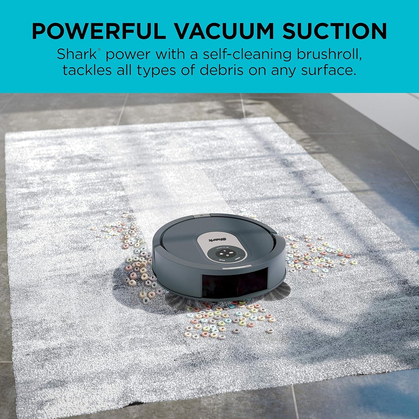 Shark AI Robot Vacuum - Smart Mapping & Scheduling | Pet Hair Pickup | Black/Silver (RV2001)