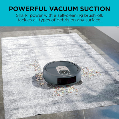 Shark AI Robot Vacuum - Smart Mapping & Scheduling | Pet Hair Pickup | Black/Silver (RV2001)