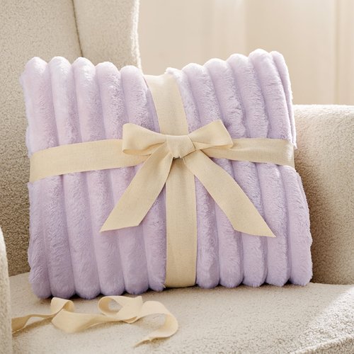 Bedsure GentleSoft Lavender Fog Fleece Blanket for Couch - Cozy Soft Blankets for Women, Cute Small Throws for Girls, 60x80 Inches
