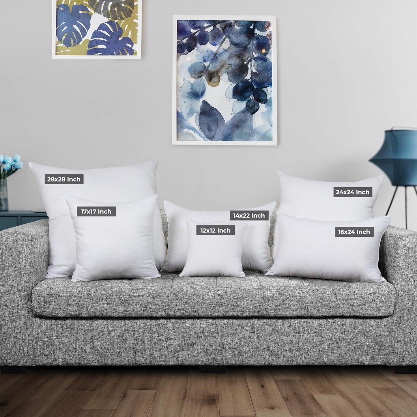 Utopia Bedding Pillow Inserts - Soft & Supportive 17x17 Decorative Throw Pillows | Set of 2, White