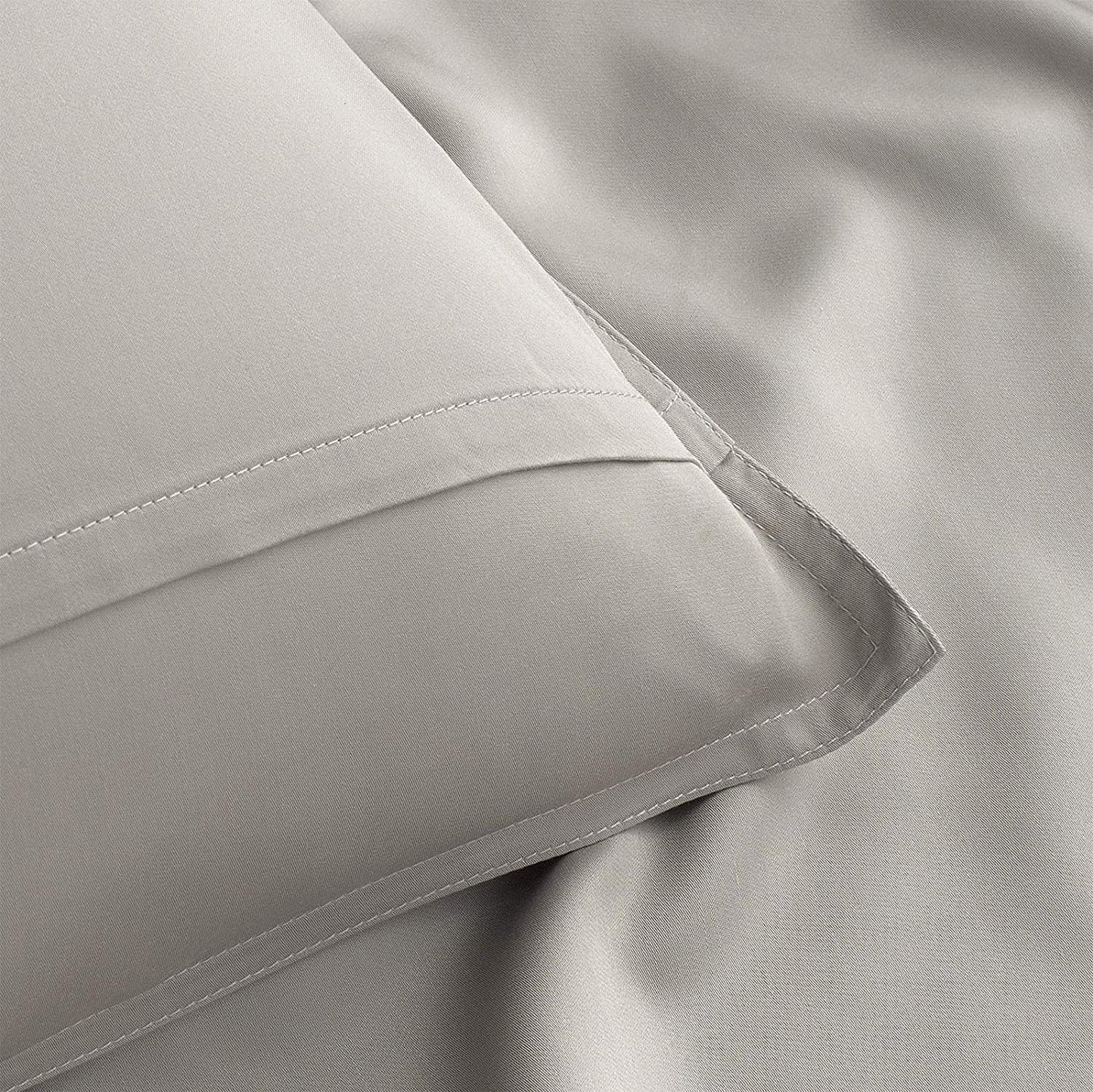 Pure Bamboo Queen Sheets - Luxuriously Soft 100% Organic Viscose Bed Sheet Set | Cooling Stripes, Double Stitching