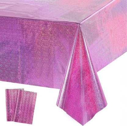GREATRIL Disposable Pink Party Tablecloth - Rectangle Design for Birthdays & Celebrations | 54'' x 108'' - 2 Pack