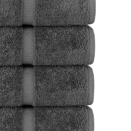 Chakir Turkish Linens | Hotel & Spa Quality 100% Cotton Premium Turkish Towels | Soft & Absorbent (8-Piece Towel Sets, Dark Gray)