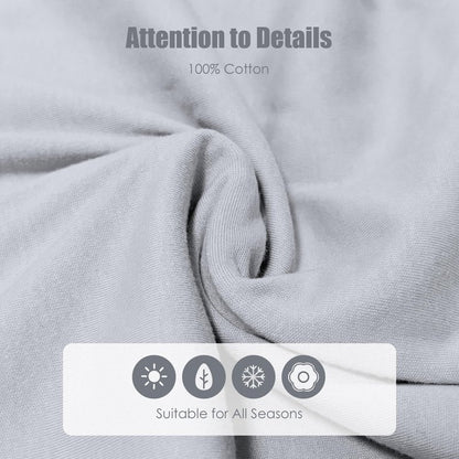 SWEET DOLPHIN Baby Sleep Sack 0-6 Months - 100% Cotton 2-Way Zipper TOG 0.5 Infant Wearable Blanket, Newborn Essentials Toddler 3 Pack Sleeping Sacks - Grey