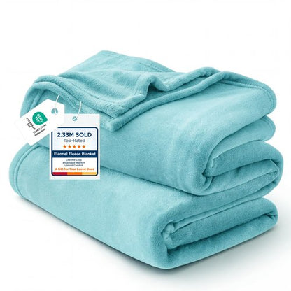 Bedsure GentleSoft Fleece Throw Blanket for Couch River Blue - Lightweight Plush Fuzzy Cozy Soft Blankets and Throws for Sofa, 50x60 inches