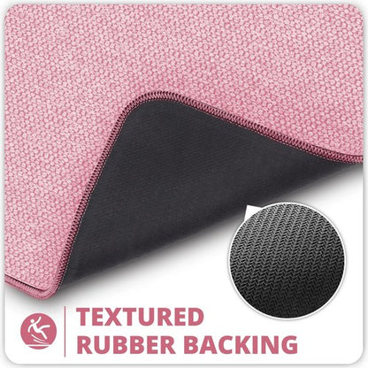 Bosap Bath Mat,Ultra Thin Bathroom Runner Rugs,Large Bath Mats for Bathroom,Quick Dry,Non-Slip,Machine Washable,Low Pile,Bath Rug,Shower Outside,Sink,Home Decor Accessories.Pink,3'x4'(36x48inch)