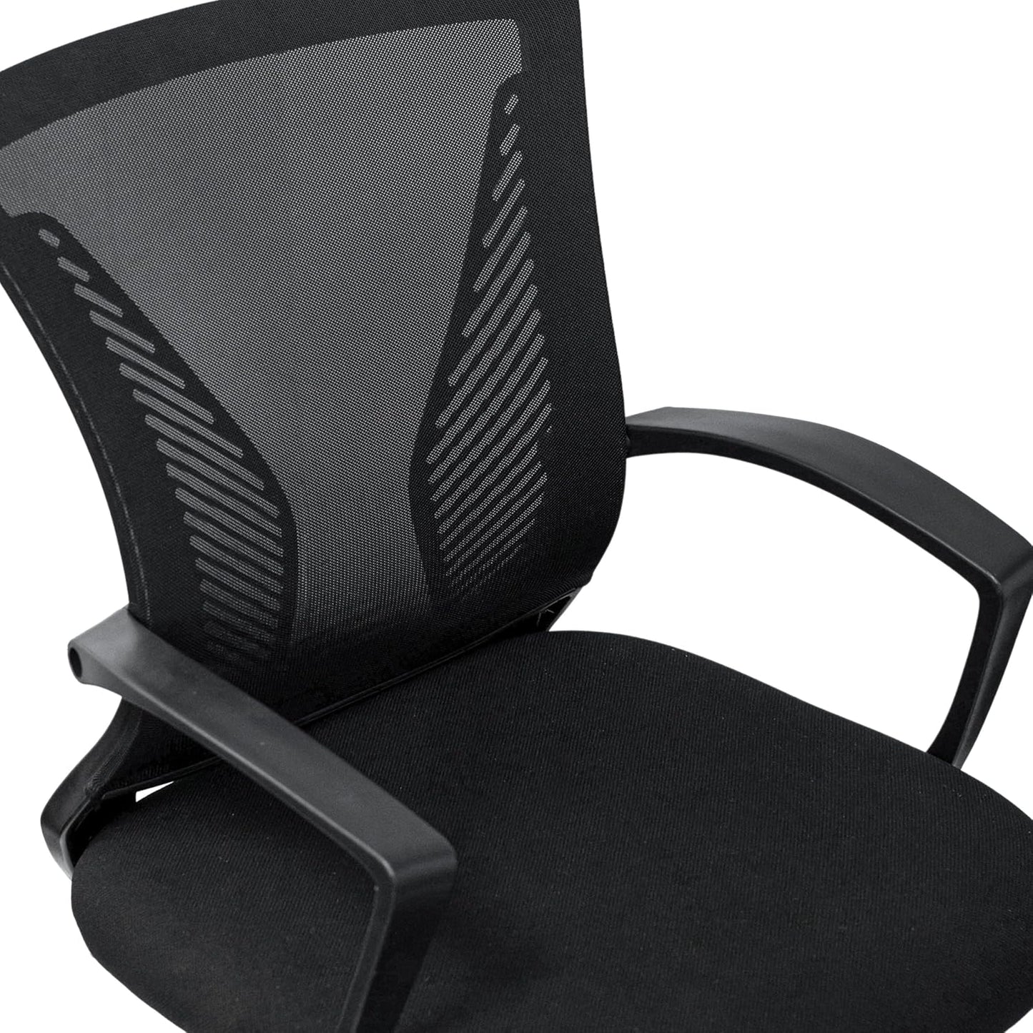 Techni Mobili Ergonomic Mesh Office Chair - Adjustable Height & Tilt, Black with Lumbar Support