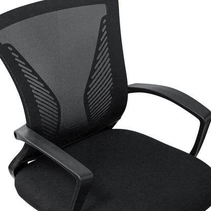Techni Mobili Ergonomic Mesh Office Chair - Adjustable Height & Tilt, Black with Lumbar Support