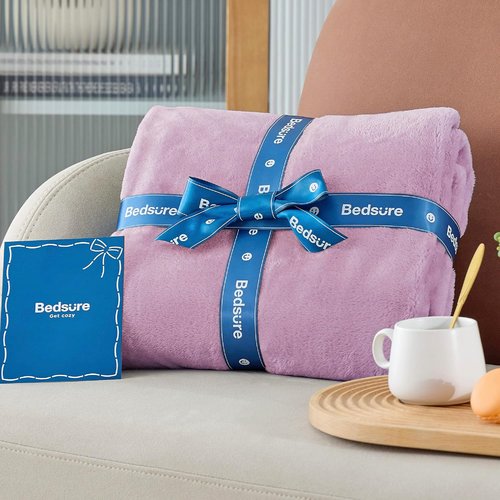 Bedsure GentleSoft Fleece Blanket - Lightweight Plush Cozy Twin Size Lilac 300GSM | 60x80 Inches
