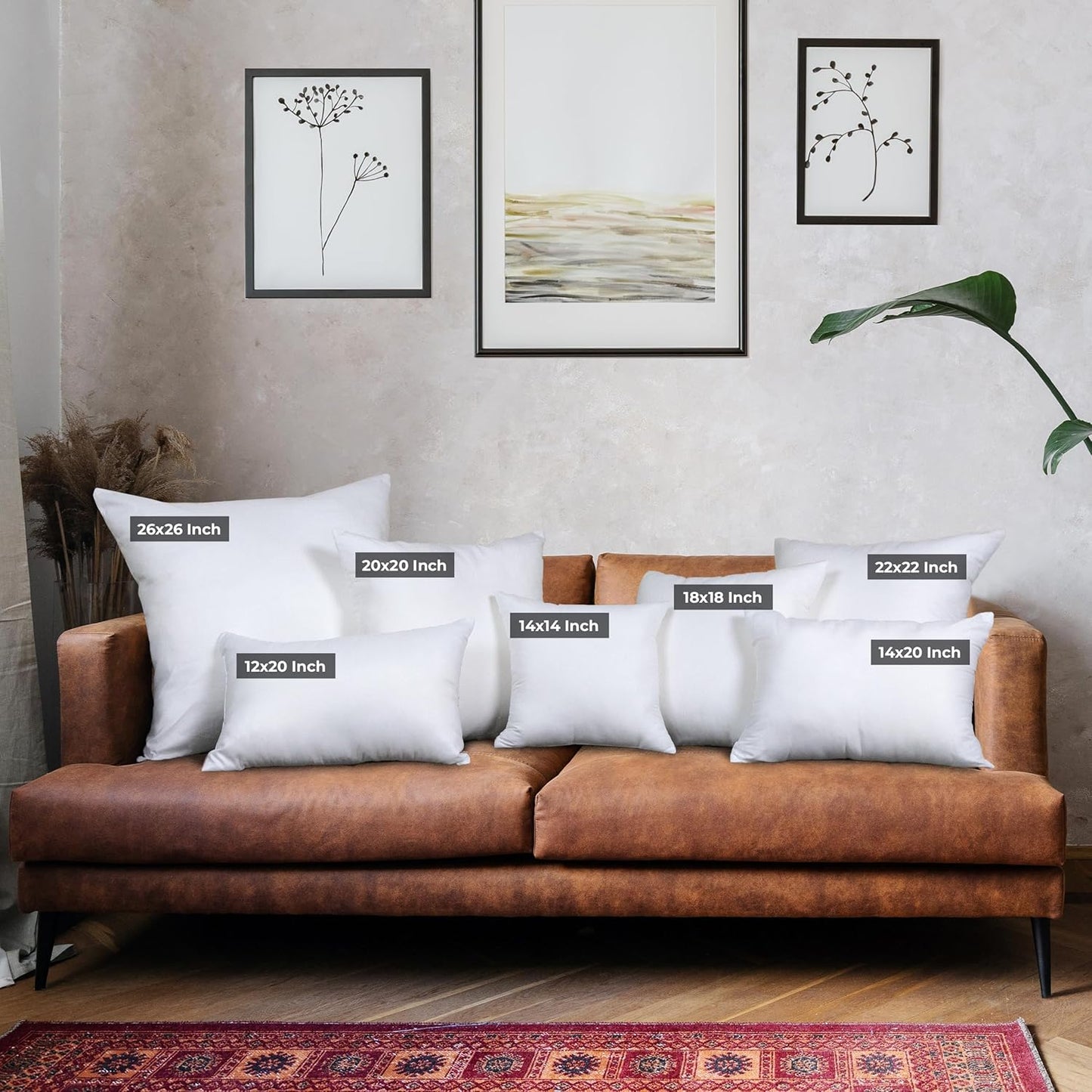 Utopia Bedding Throw Pillows - Fluffy Down Alternative Set of 4 | 14 x 14 Inches, White for Indoor & Outdoor Use