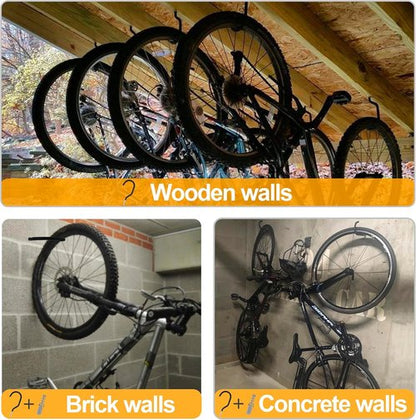 KURUI Heavy-Duty Bicycle Hooks - 9-Inch Garage Ceiling Hangers for Bikes, Lights & Plants